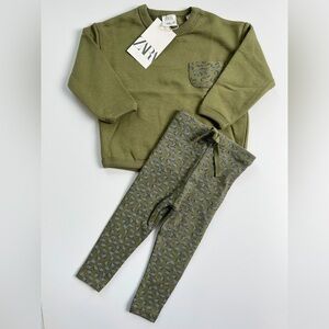 Zara Kids Olive Green Matching Set